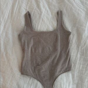 Abercrombie & Fitch Brown Square Neck Tank Bodysuit